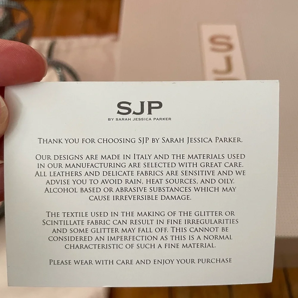 SJP (Sarah Jessica Parker) Glitter Wedge “Boca” Sandals (size 37.5) - Picture 13 of 14